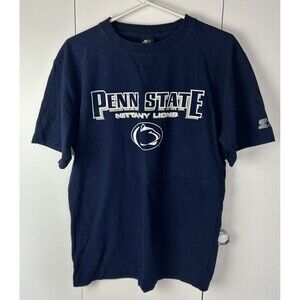Penn State Nittany Lions Starter Vtg T Shirt Men's Sz L Blue Short Sleeve